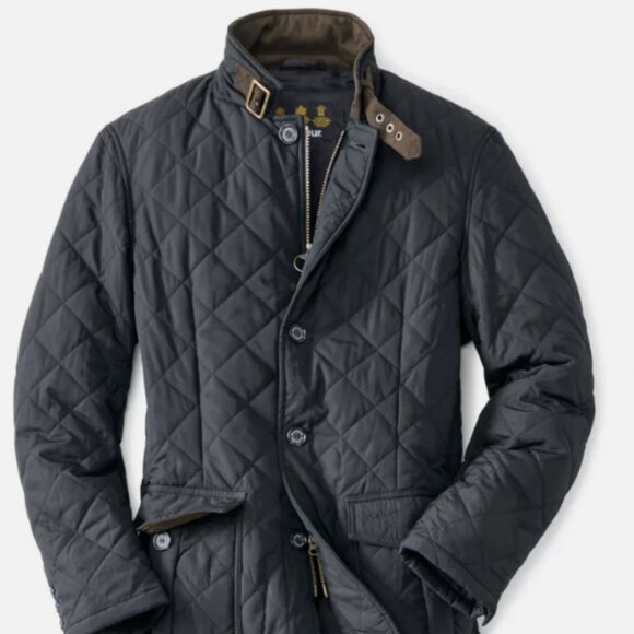 BARBOUR LUTZ Men's Quilted Jacket in Navy MSRP$380 Rugged & Sophisticated - Picture 4 of 16